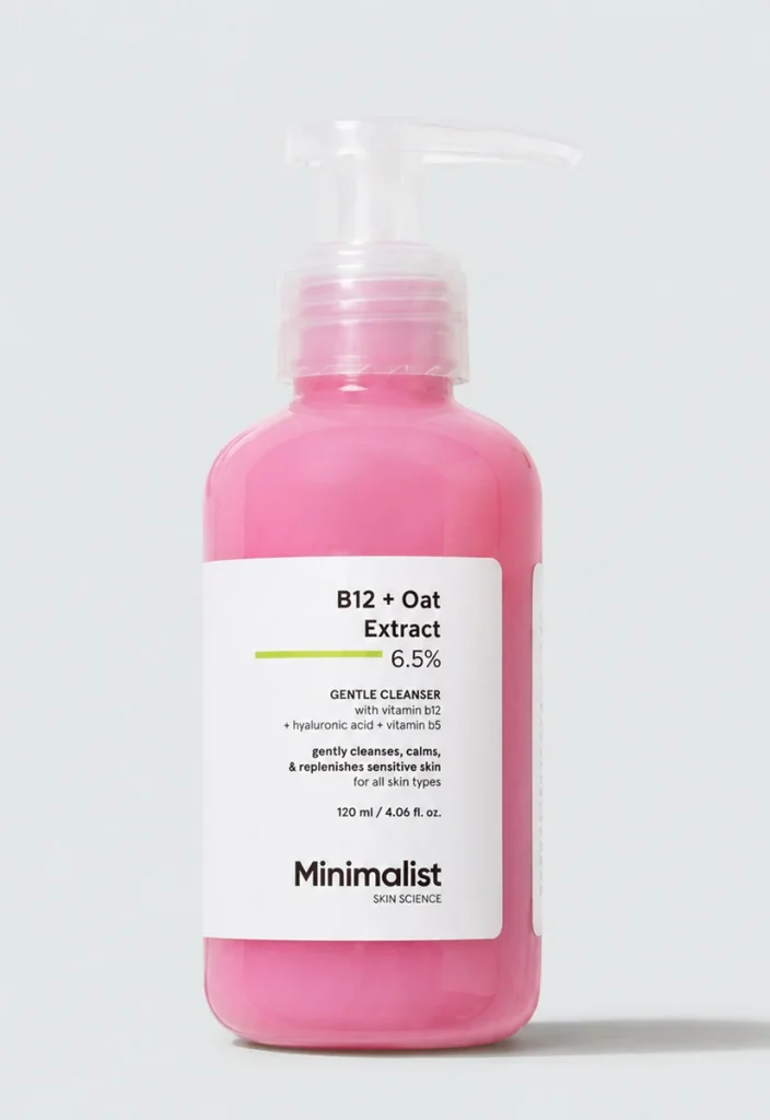 Minimalist B12 + Oat Extract 6.5% Cleanser, 120ml, official product photograph