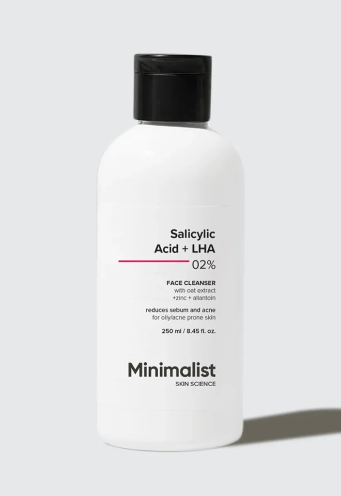 Minimalist Salicylic Acid + LHA 2% Cleanser, 250ml, official product photograph