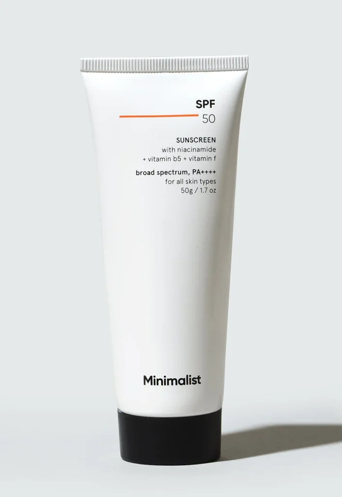 Minimalist SPF 50 Sunscreen, 50g, official product photograph