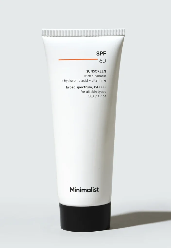 Minimalist SPF 60 Sunscreen, 50 g, official product photograph