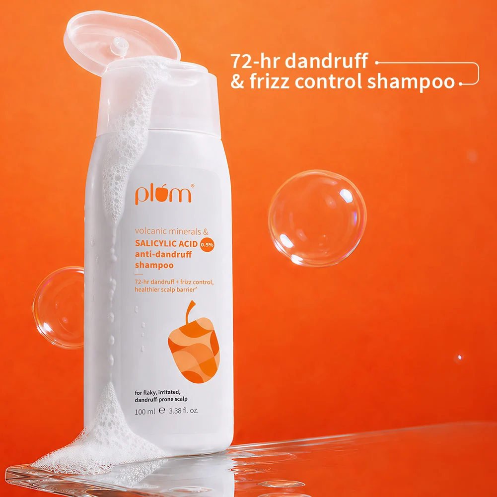 Plum Anti-Dandruff Shampoo with 0.5% Salicylic Acid, 100 ml, official product photograph