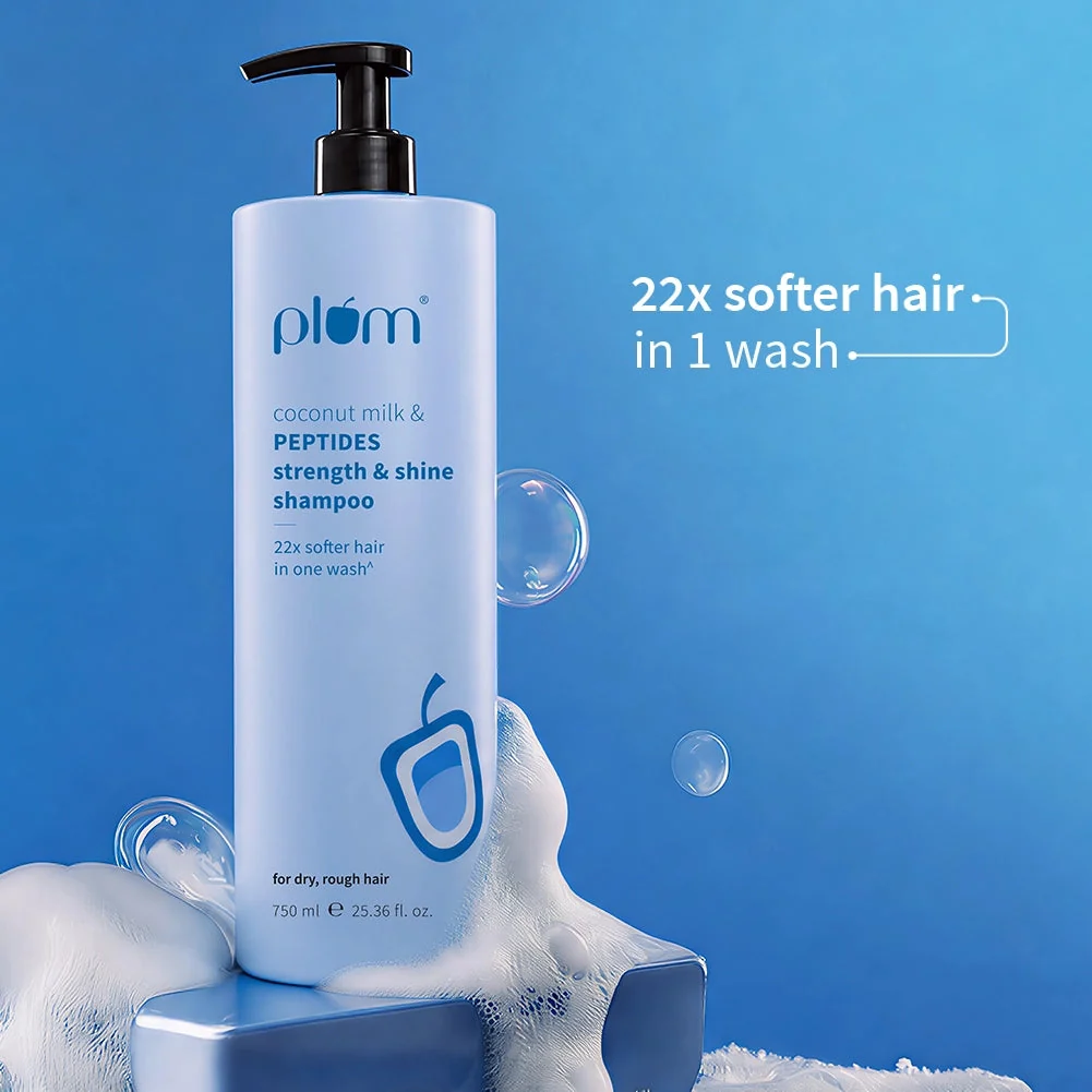 Plum Coconut Milk & Peptides Shampoo, 750 ml, official product photograph