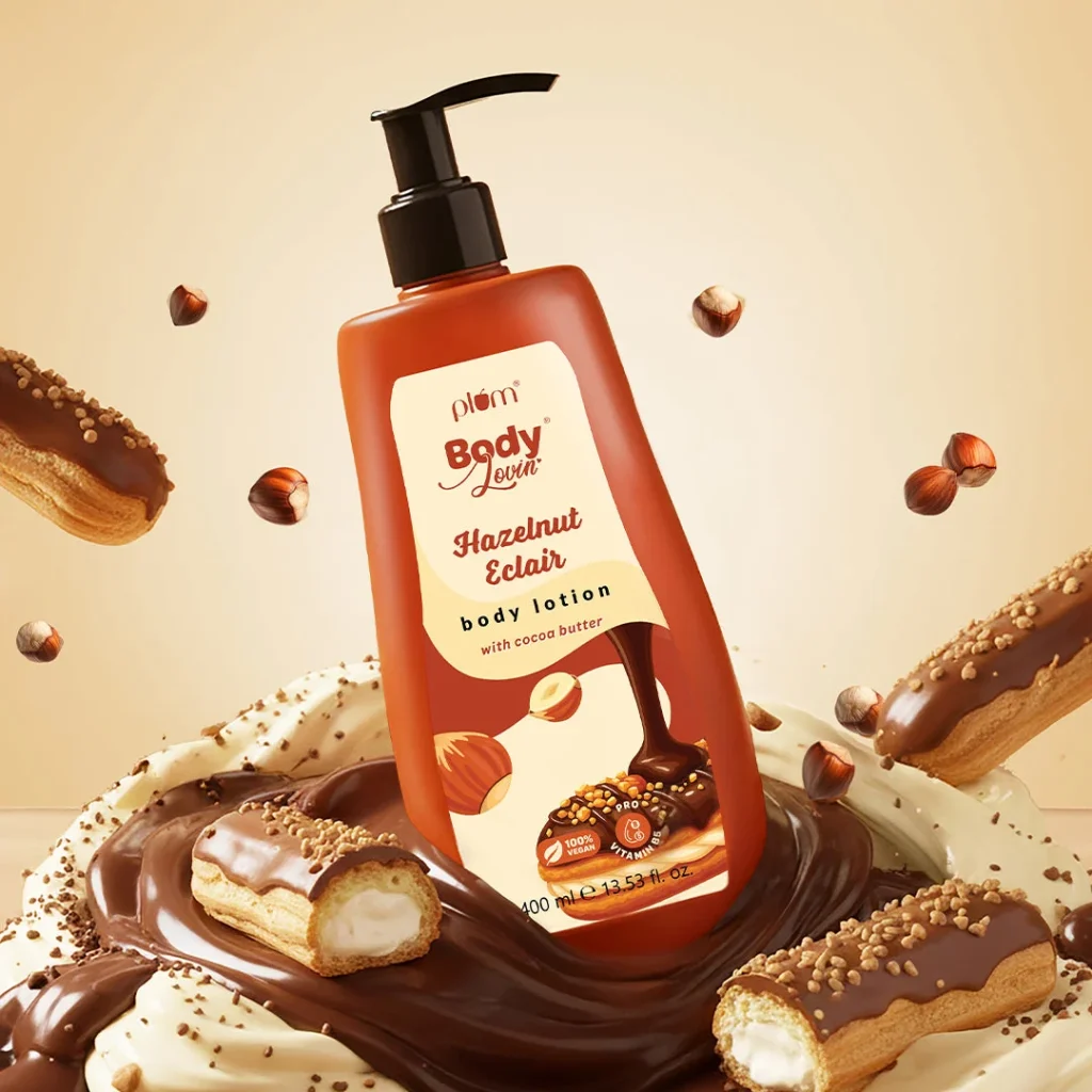 Plum BodyLovin Hazelnut Eclair Lotion, 400 ml, official product photograph